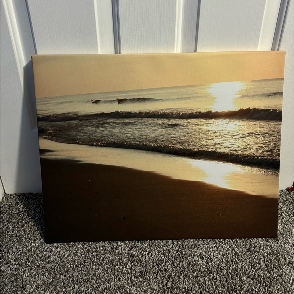 Beach at sunset - 16" x 20" canvas wrap print